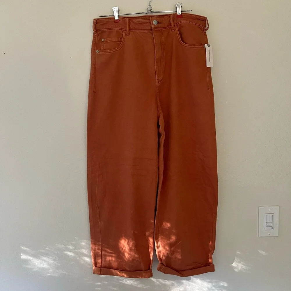 NWT Anthropologie Pilcro terra cotta cotton blend pants ( moving Sale) - Picture 1 of 5